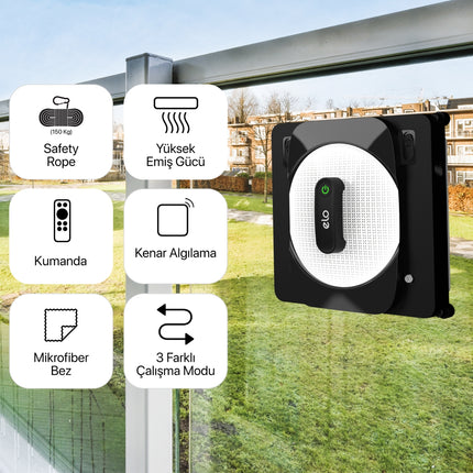Elo Cam Temizleme Robotu ve Yedek Mop Seti