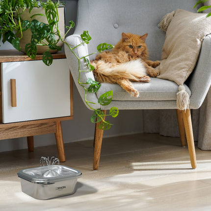 Akıllı Kedi Tuvaleti, Çelik Mama Kabı ve Çelik Su Pınarı 4'lü Pet Ürünleri Seti