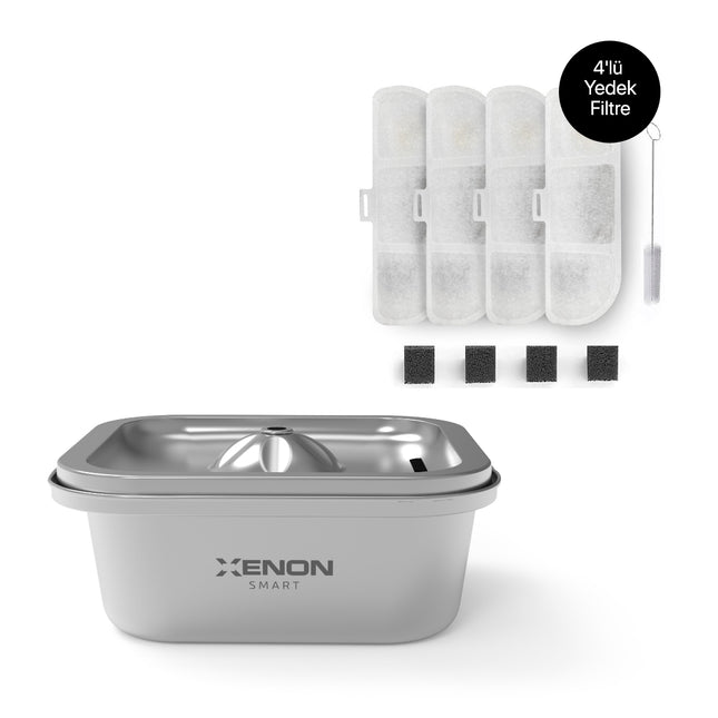 Akıllı Çelik Su Pınarı ve Yedek 4'lü Filtre