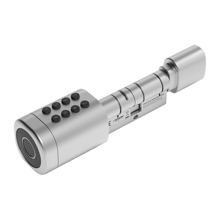 Akıllı Kapı Kilidi Parmak İzi Şifre Girişli Gümüş