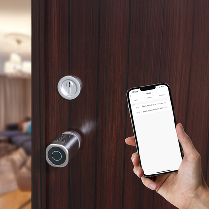 Akıllı Kapı Kilidi Parmak İzi Şifre Girişli Gümüş