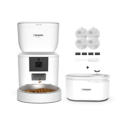 Akıllı Beyaz Mama Kabı, Su Pınarı ve Yedek Filtre