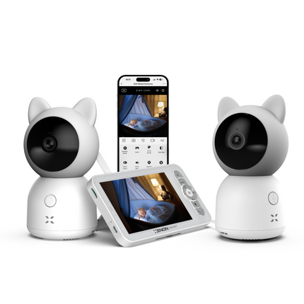 Akıllı Çift Kameralı Monitörlü Bebek Kamerası
