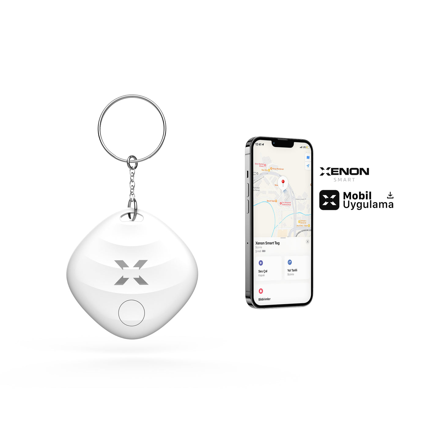 Smart Tag Akıllı Takip Cihazı Beyaz