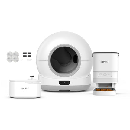 Akıllı Kedi Tuvaleti, Mama Kabı ve Su Pınarı 4'lü Pet Ürünleri Seti