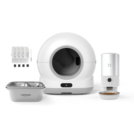 Akıllı Kedi Tuvaleti, Çelik Mama Kabı ve Çelik Su Pınarı 4'lü Pet Ürünleri Seti