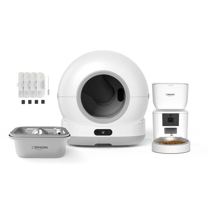 Akıllı Kedi Tuvaleti, Mama Kabı ve Çelik Su Pınarı 4'lü Pet Ürünleri Seti