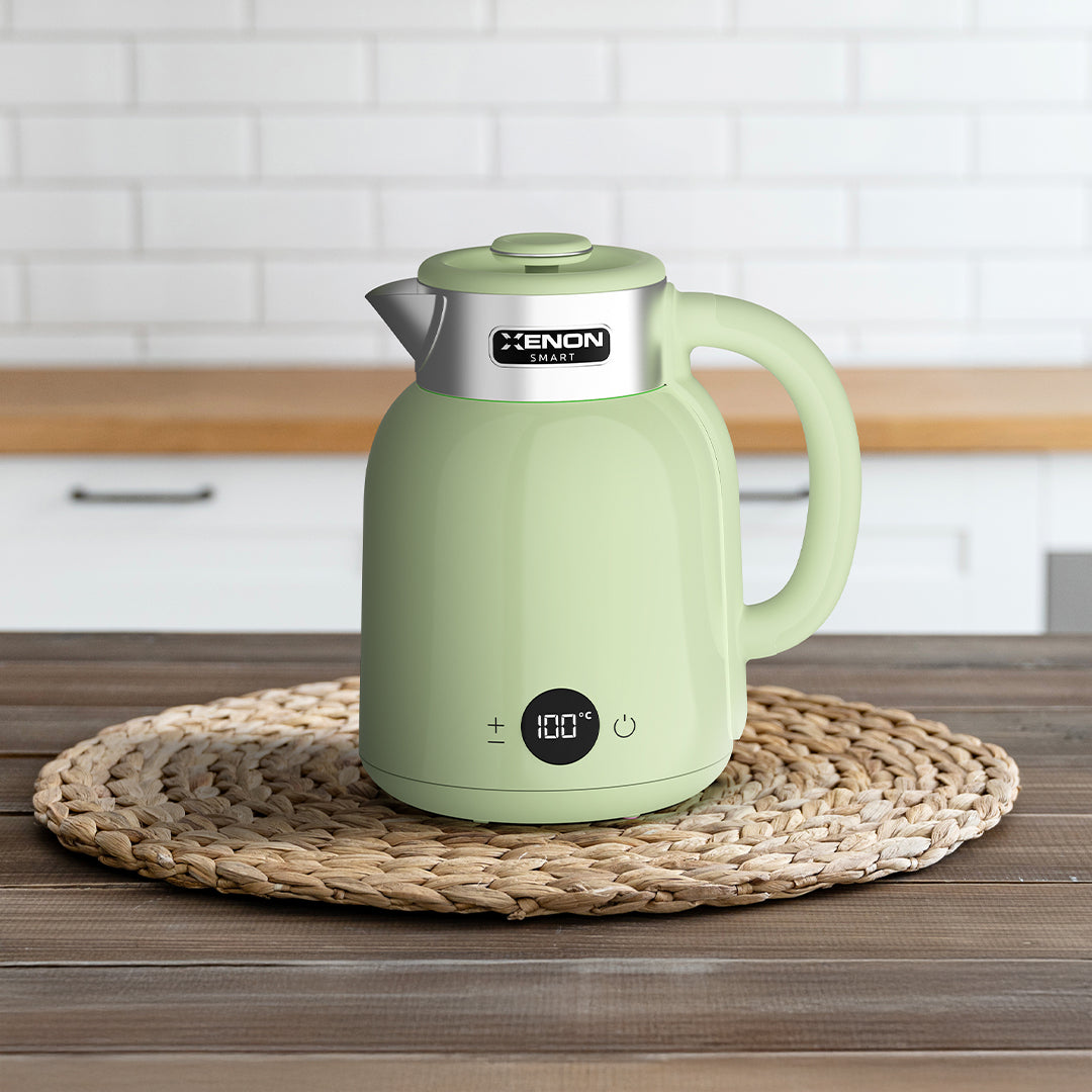 Xenon Smart Akıllı Kettle | Mobil Kontrol, Wifi, 1.5 Lt, Çelik, 2200W, Sesli, Akıllı, Su Isıtıcı (Yeşil- X7101)