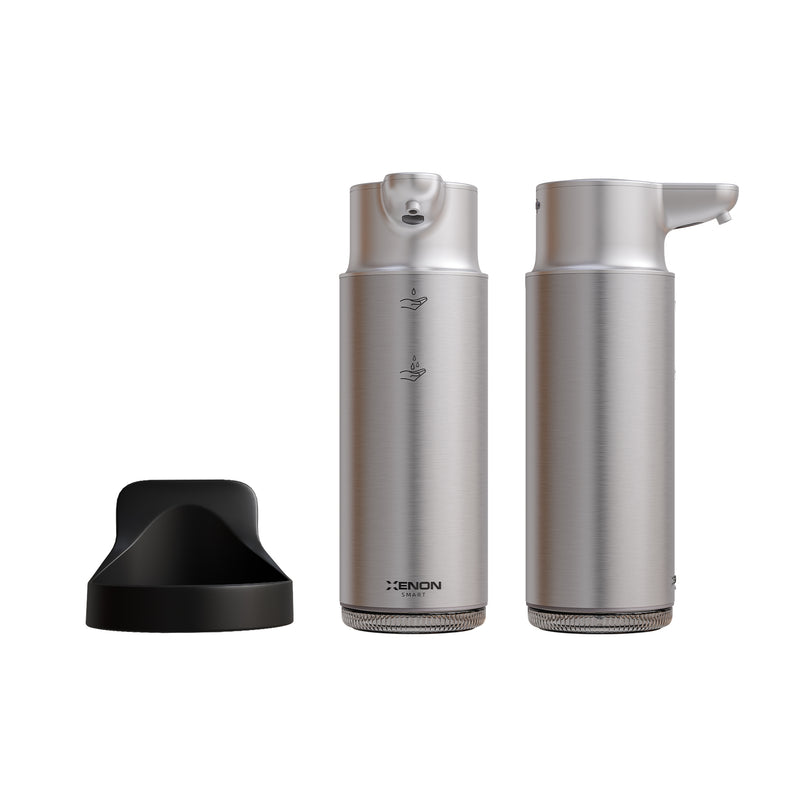 Xenon Smart Sensörlü Sıvı Sabunluk | 1500mAh, Type-C Şarjlı, Paslanmaz Çelik, 300ml, 2 Kademeli (Gümüş-X6840)