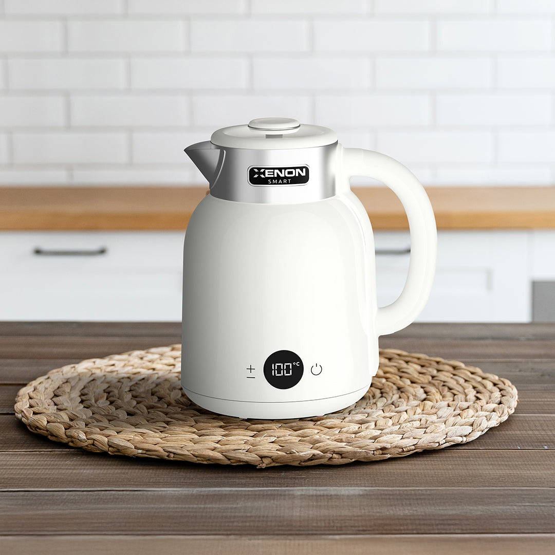 Xenon Smart Akıllı Kettle | Mobil Kontrol, Wifi, 1.5 Lt, Çelik, 2200W, Sesli, Akıllı, Su Isıtıcı (Krem - X7101)