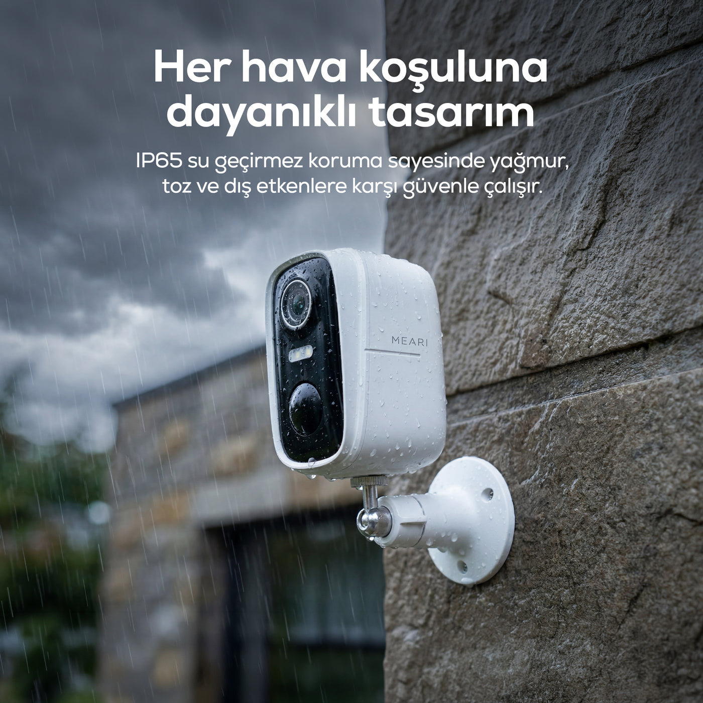 Meari N1 3MP Pilli Akıllı Dış Mekan Güvenlik Kamerası Wi-Fi Solar Uyumlu IP65