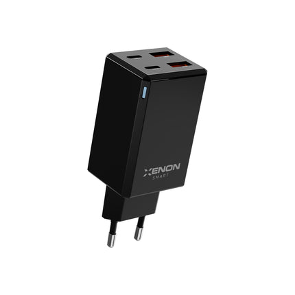 Xenon Smart Hızlı Şarj Adaptörü 65W GaN + Type-C Kablo 100W PD | 4 Port, iPhone & Samsung Uyumlu (X6425)