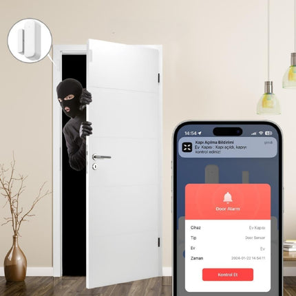 Akıllı Kapı ve Pencere Sensörü Wi-Fi Bluetooth Destekli