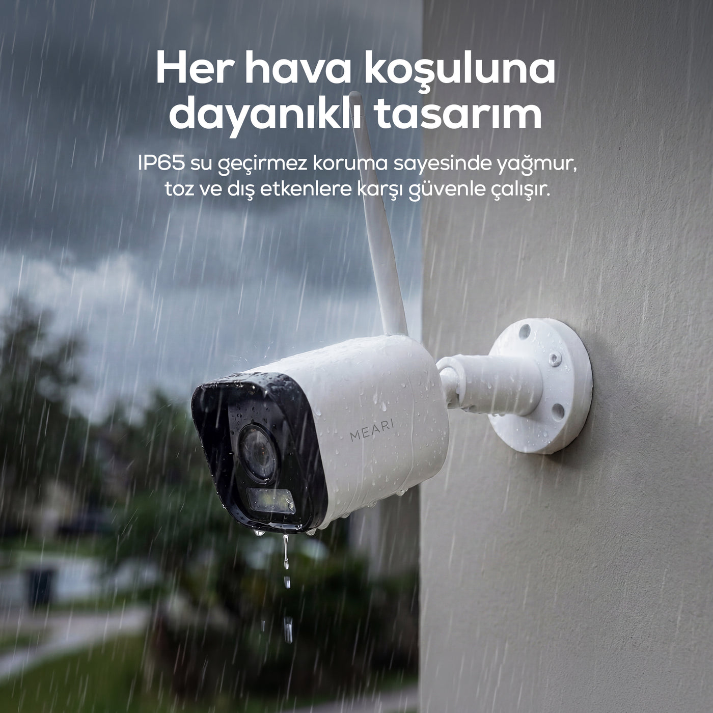 Meari L1 Plus 4MP Akıllı Dış Mekan Wi-Fi IP Güvenlik Kamerası Ethernet IP65