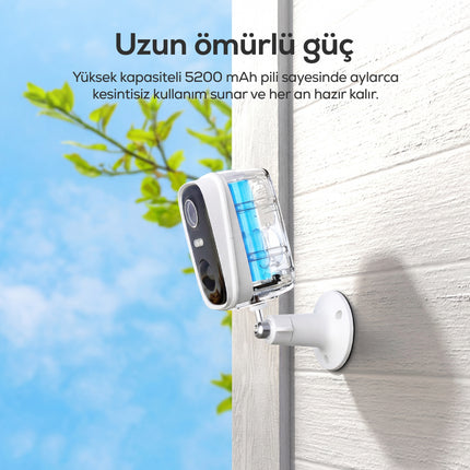 Meari N1 3MP Akıllı Dış Mekan Güvenlik Kamerası Wi-Fi Solar Uyumlu IP65