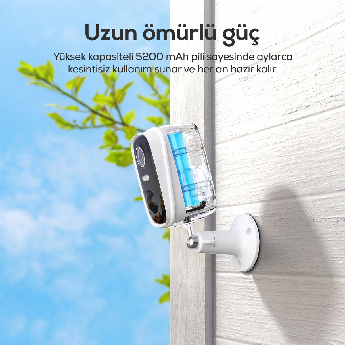 Meari N1 3MP Pilli Akıllı Dış Mekan Güvenlik Kamerası Wi-Fi Solar Uyumlu IP65