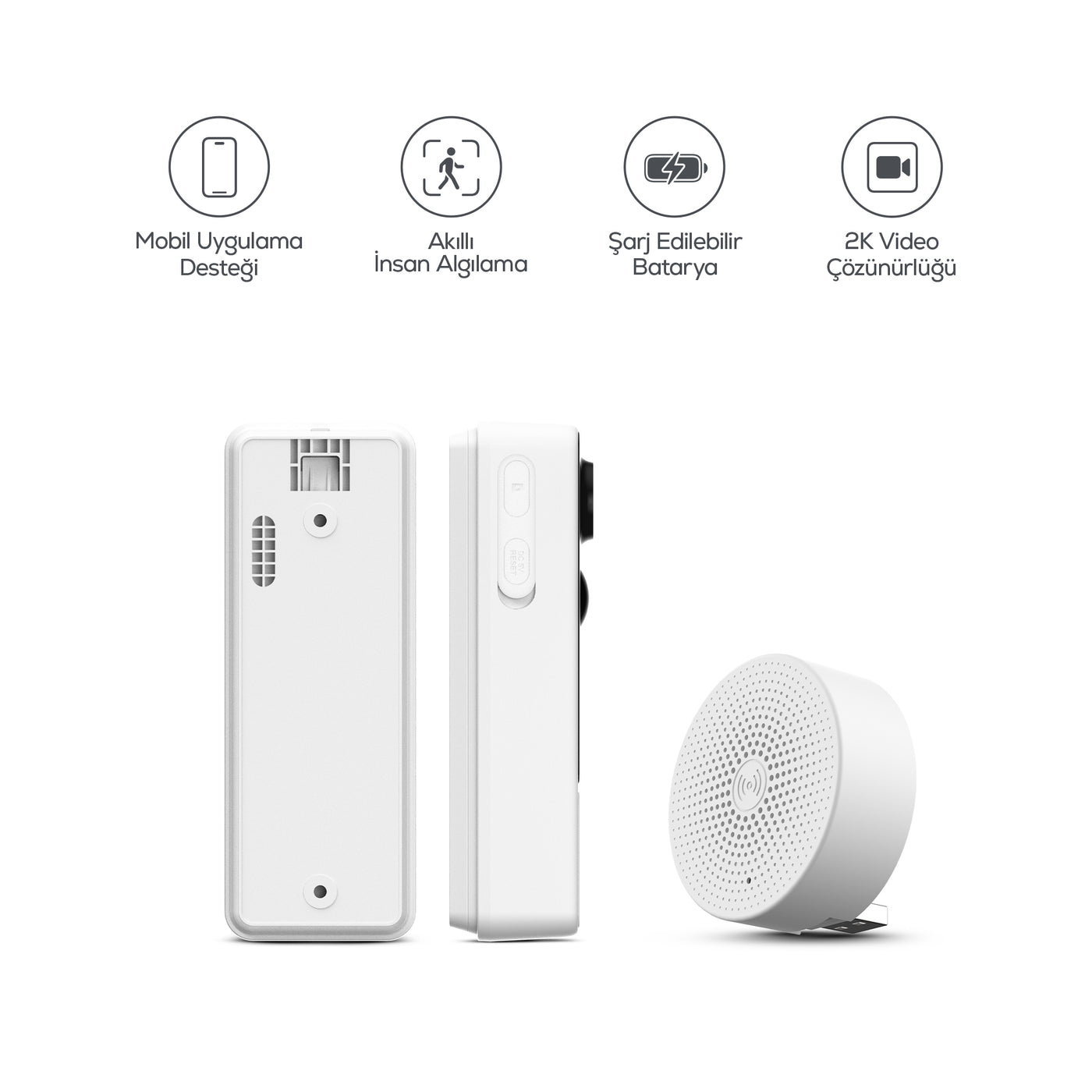 Meari B1 3MP Akıllı Dış Mekan Güvenlik Kamerası Wi-Fi 5200mAh 256GB IP65