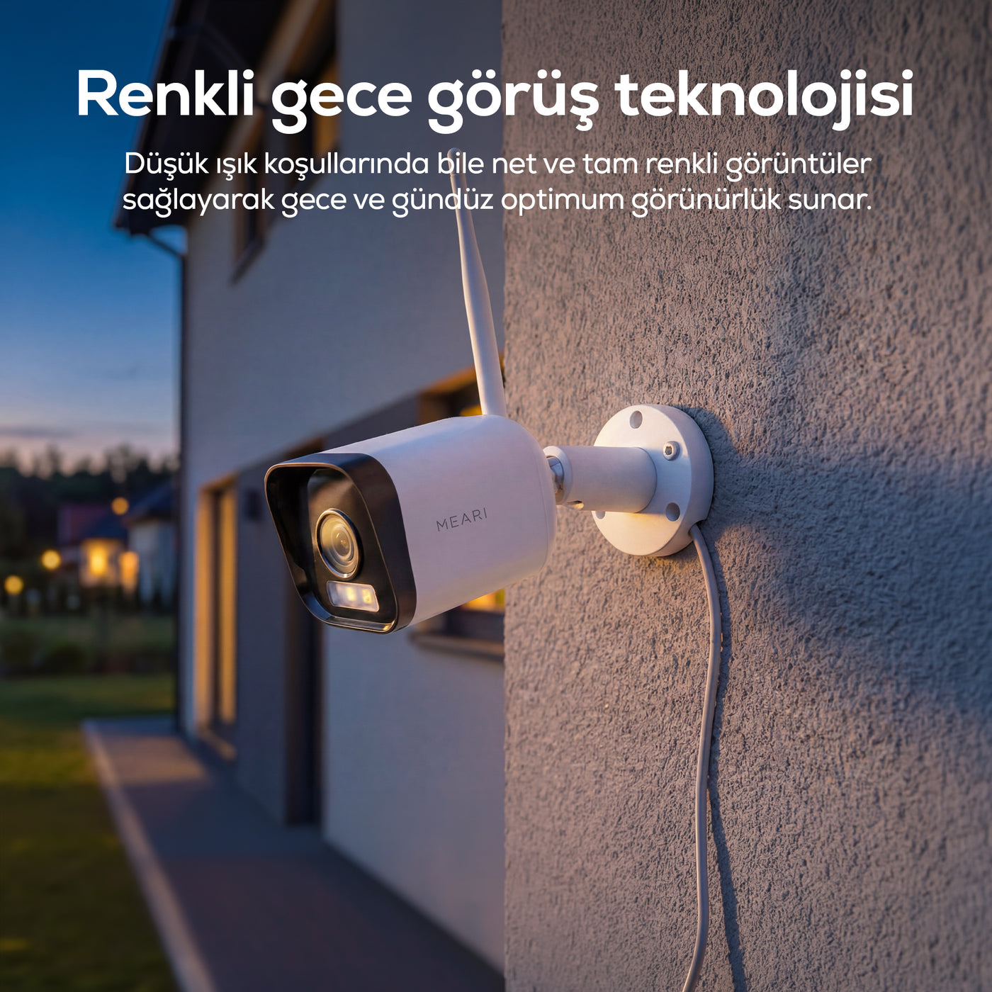 Meari L1 Plus 4MP Akıllı Dış Mekan Wi-Fi IP Güvenlik Kamerası Ethernet IP65