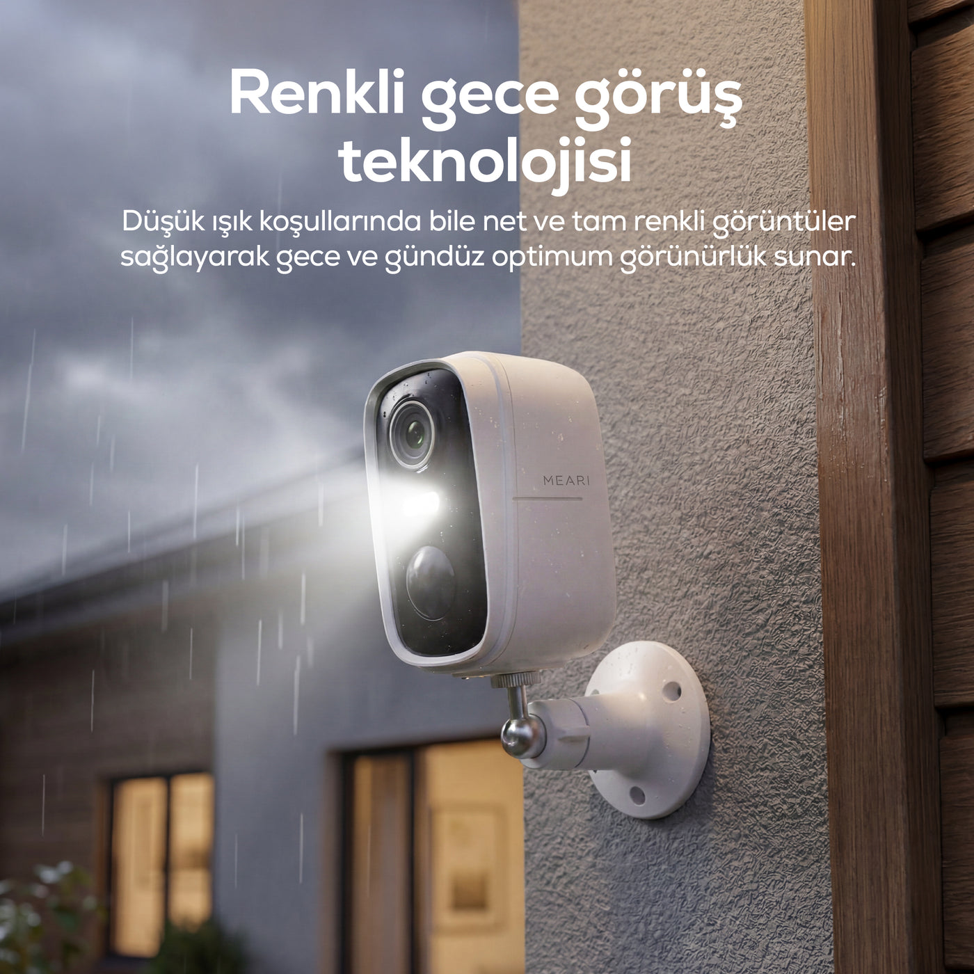 Meari N1 3MP Pilli Akıllı Dış Mekan Güvenlik Kamerası Wi-Fi Solar Uyumlu IP65