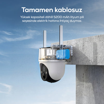Meari N2 3MP Akıllı Dış Mekan Wi-Fi Kamera 5W Solar Panel Pan/Tilt IP65