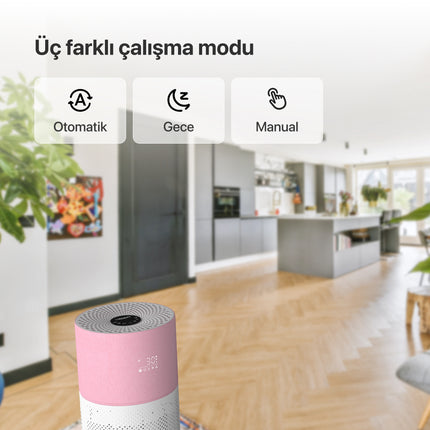 Akıllı Hava Temizleyici Pembe