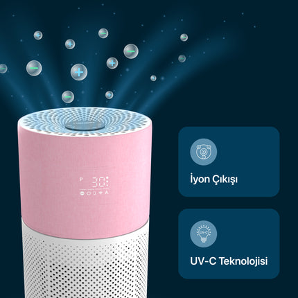 Akıllı Hava Temizleyici Pembe