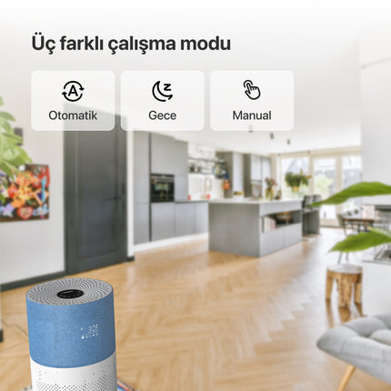 Akıllı Hava Temizleyici Mavi