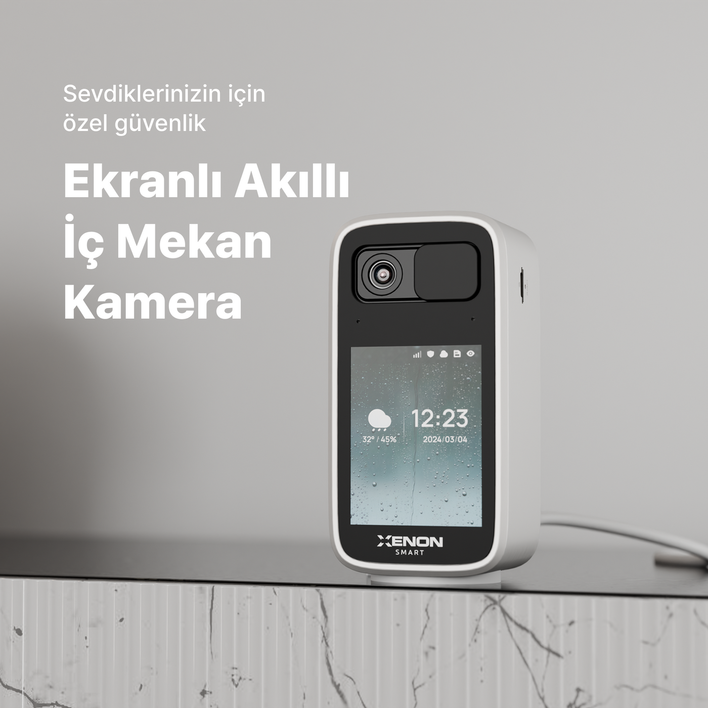 Ekranlı Bebek Güvenlik Kamerası | 4MP 2K, 360° Hareketli, Görüntülü Sesli Görüşme, 10m Gece Görüş (X7208)