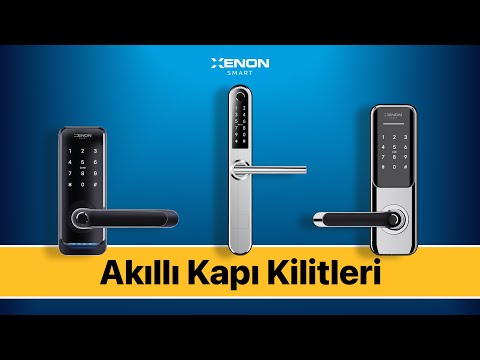 Akıllı Kapı Kilidi Parmak İzi Şifre Girişli Siyah