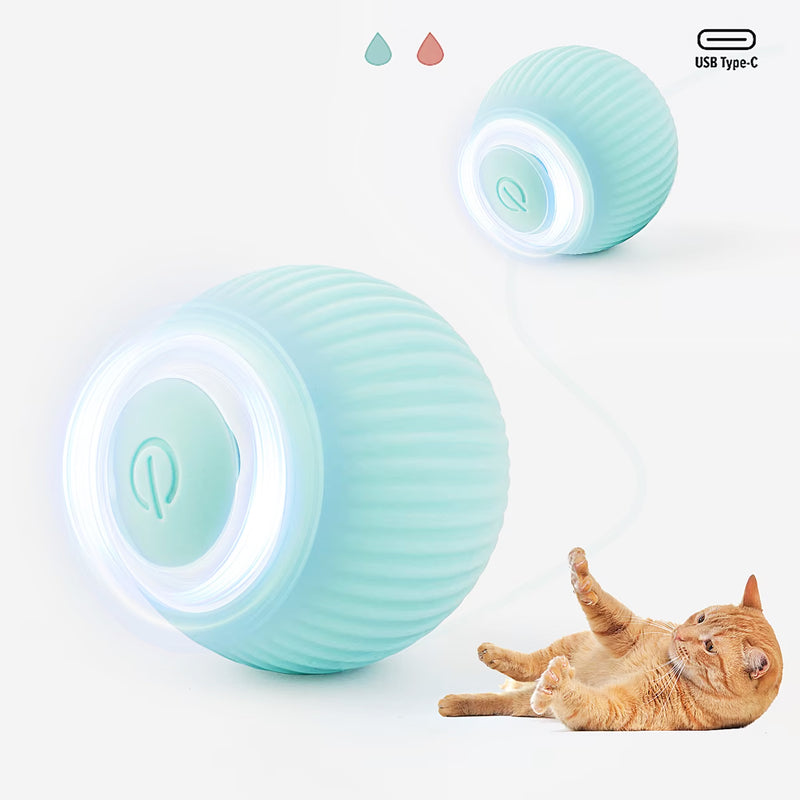 Hubspet Hareketli Kedi Topu | İnteraktif, Şarjlı, Sensörlü, 2 Modllu Kedi Oyun Topu (Mavi-H121)