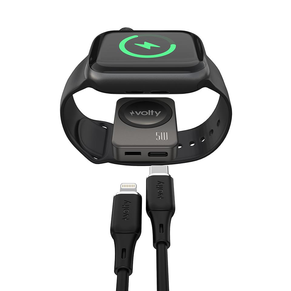 Volty Kablosuz Şarj Standı | 5W, Akıllı Saat Uyumlu, Taşınabilir Ultra Küçük, Manyetik, 28g (V0104001)