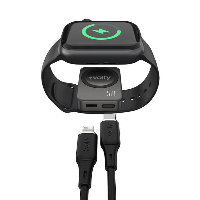 Volty Kablosuz Şarj Standı | 5W, Akıllı Saat Uyumlu, Taşınabilir Ultra Küçük, Manyetik, 28g (V0104001)
