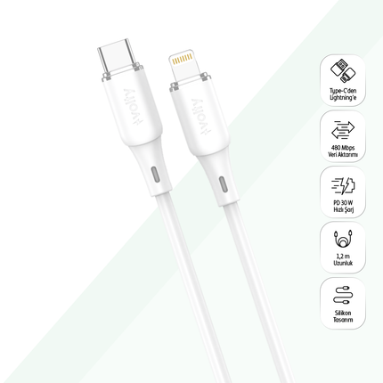 30W 1.2m USB-C Kablo
