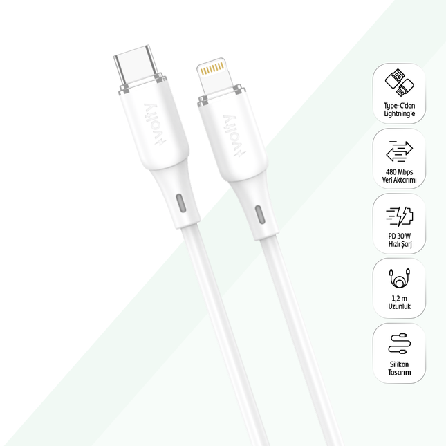 30W 1.2m USB-C Kablo