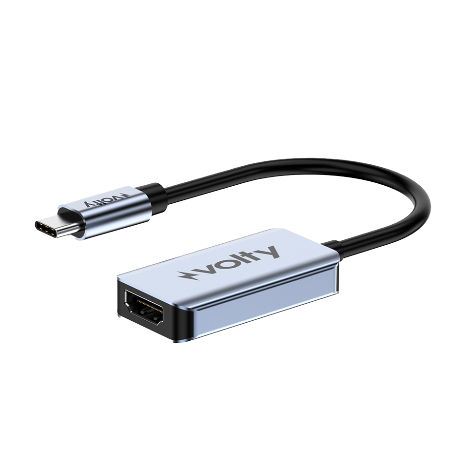 Volty Type-C to HDMI 4K 60Hz Görüntü Aktarıcı | Dönüştürücü, Alüminyum, CS5265 (V0302001)