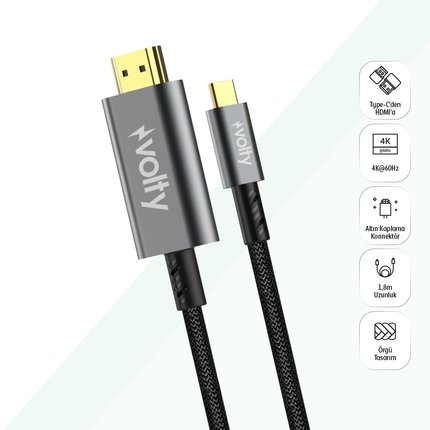 USB Type-C - HDMI Çevirici