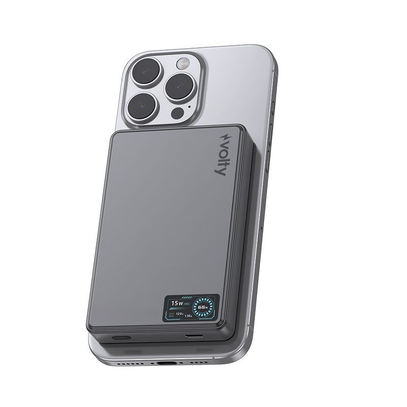 Volty MagSafe Powerbank 10000 mAh | 15W Kablosuz, 20W PD Hızlı Şarj, Dijital Ekran, 192g (V0601002)