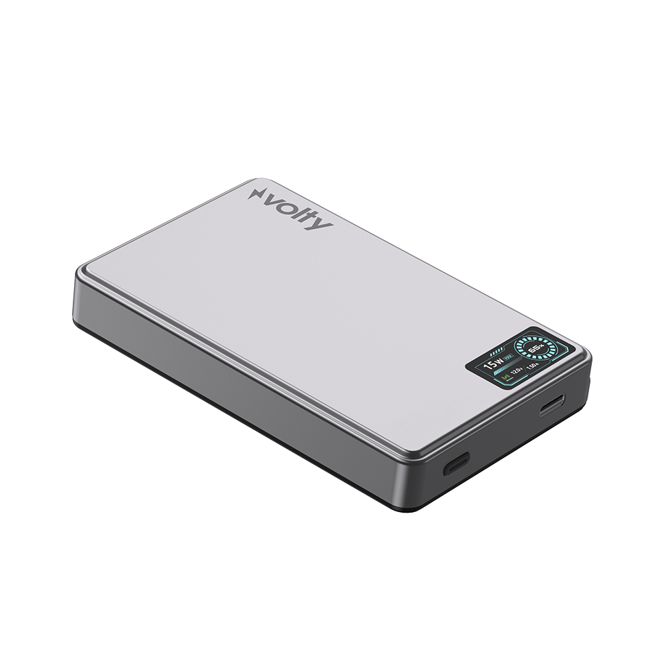 Volty MagSafe Powerbank 10000 mAh | 15W Kablosuz, 20W PD Hızlı Şarj, Dijital Ekran, 192g (V0601002)