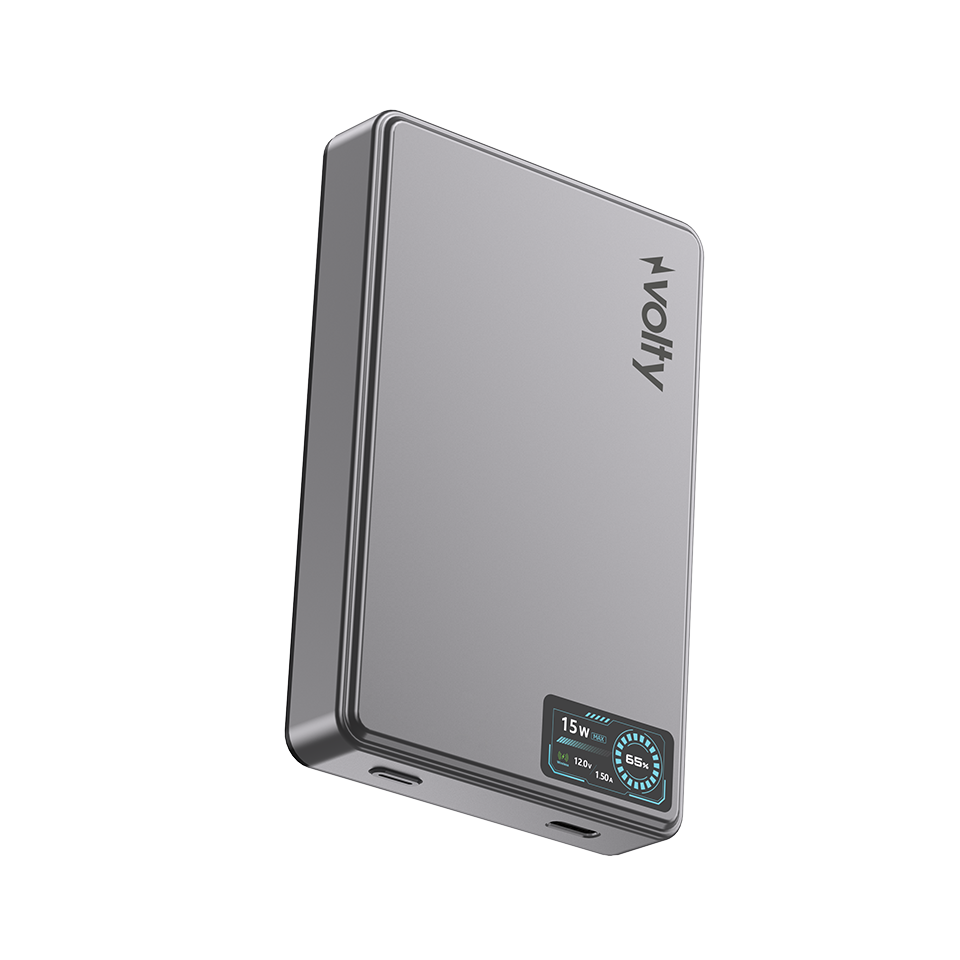 Volty MagSafe Powerbank 10000 mAh | 15W Kablosuz, 20W PD Hızlı Şarj, Dijital Ekran, 192g (V0601002)