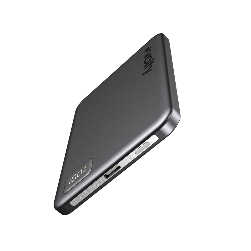 Volty MagSafe Powerbank 5000 mAh | 15W Kablosuz, 20W PD Hızlı Şarj, Dijital Ekran, 108g (V0601003)