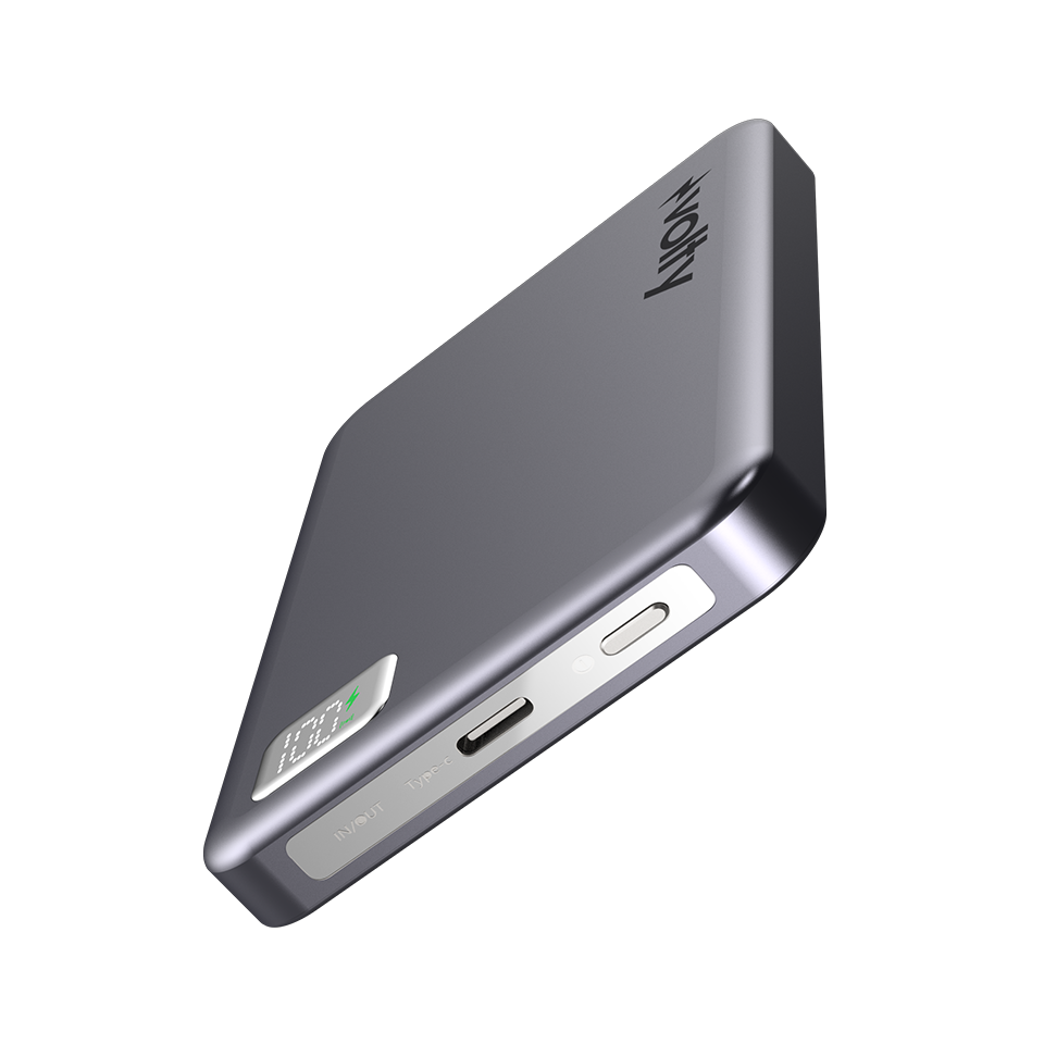 Volty MagSafe Powerbank 10000 mAh | 15W Kablosuz, 20W PD Hızlı Şarj, Dijital Ekran, 180g (V0601004)