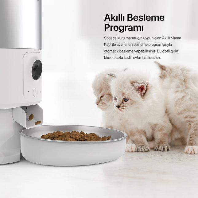 Akıllı Çelik Hazneli Mama Kabı ve Su Pınarı Seti