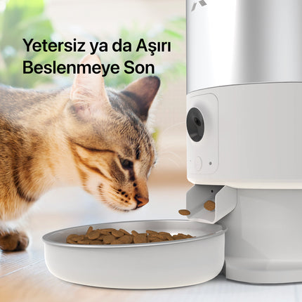 Akıllı Çelik Hazneli Mama Kabı ve Su Pınarı Seti